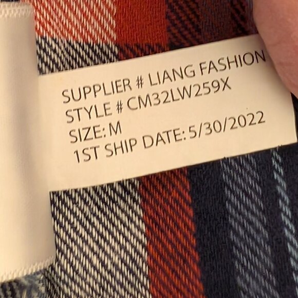 Chaps Flannel Button Down Brushed Flannel Shirt Size Medium - Picture 13 of 14